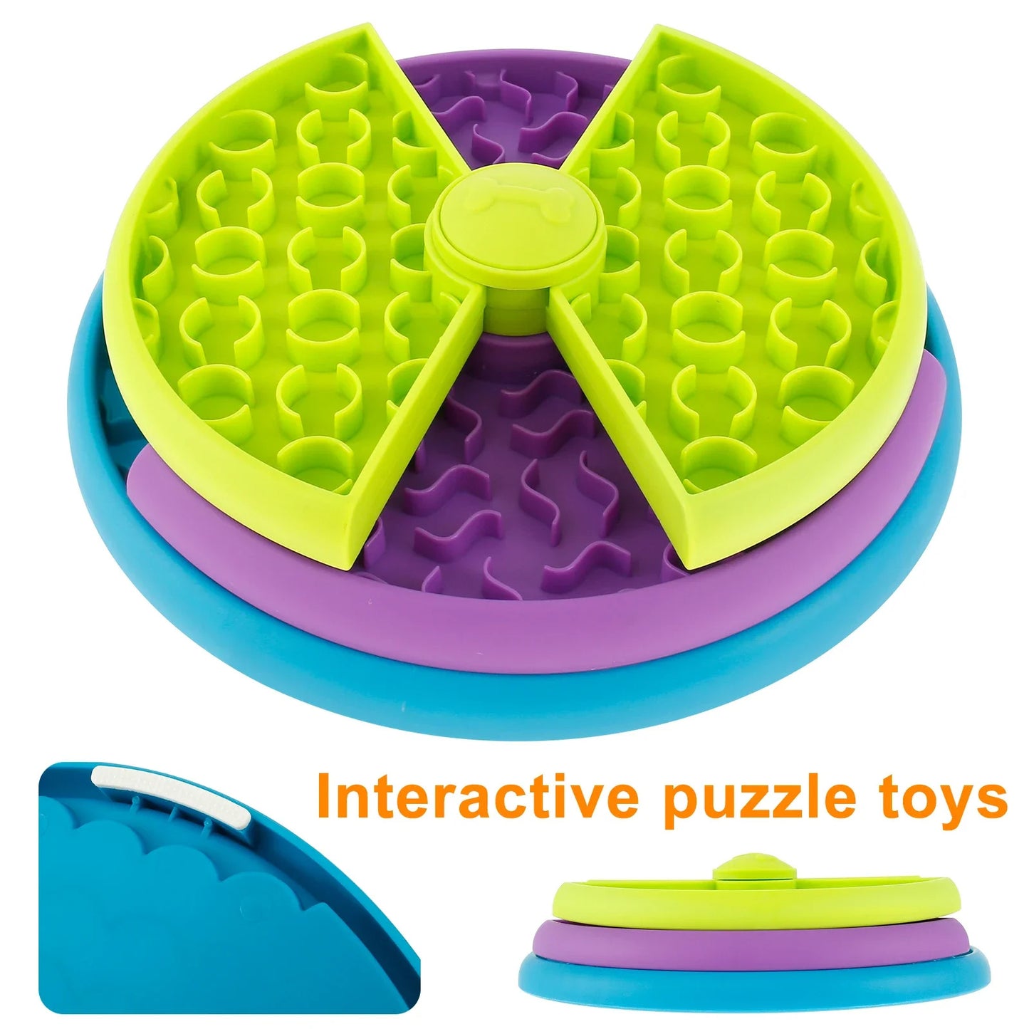 Slow Food Bowl Anti Choking Cat Bowl Dog Basin Puzzle Feeder Healthy Pet Rotating Game Board Pet Products - Dogs Peace™