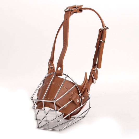 Leather and Metal Basket Muzzle – Cute, High Quality and Secure - Dogs Peace™
