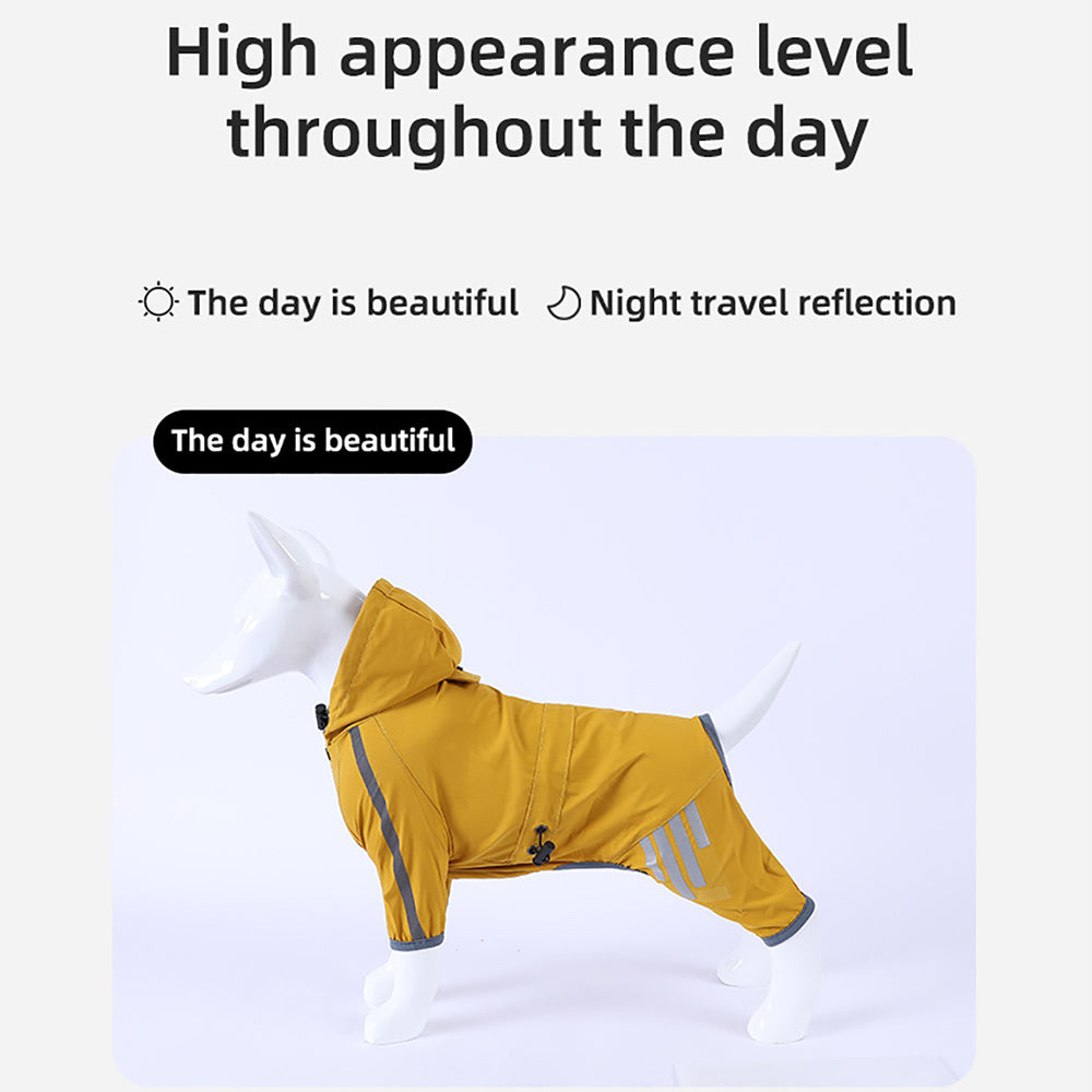 Calming Reflective Waterproof Dog Raincoat – Lightweight Comfort - Dogs Peace™