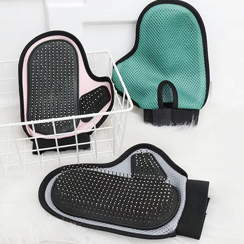 Cat Hair Removal Glove Pet Supplies Bath Massage Jerking Gloves Cat Dog Massage Bathing Cleaning Grooming Supplies Silicone Hair Sticking Removal Brush - Dogs Peace™