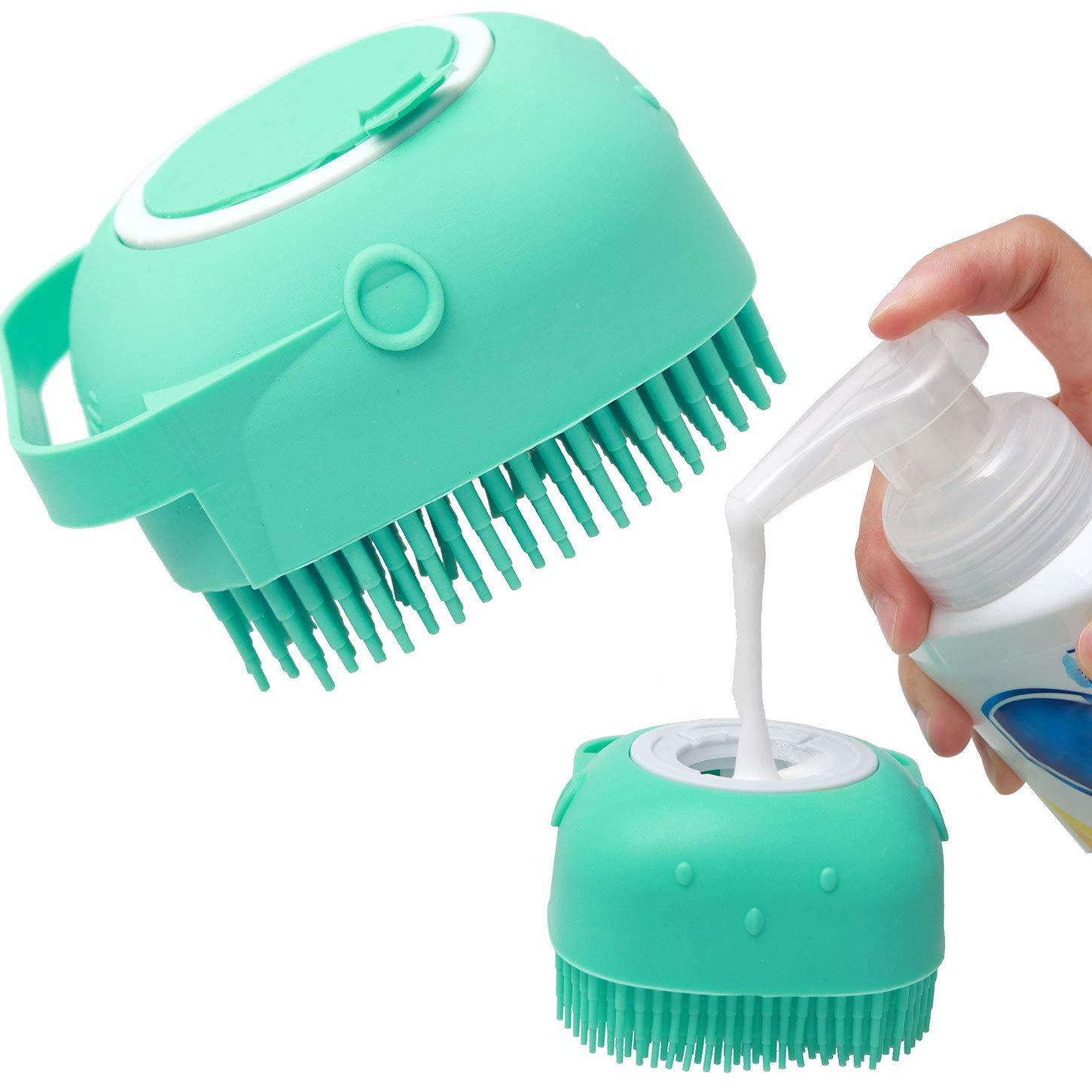 Pet Dog Shampoo Massager Brush Cat Massage Comb Grooming Scrubber Shower Brush For Bathing Short Hair Soft Silicone Brushes - Dogs Peace™