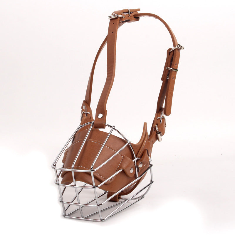 Leather and Metal Basket Muzzle – Cute, High Quality and  Secure - Dogs Peace™