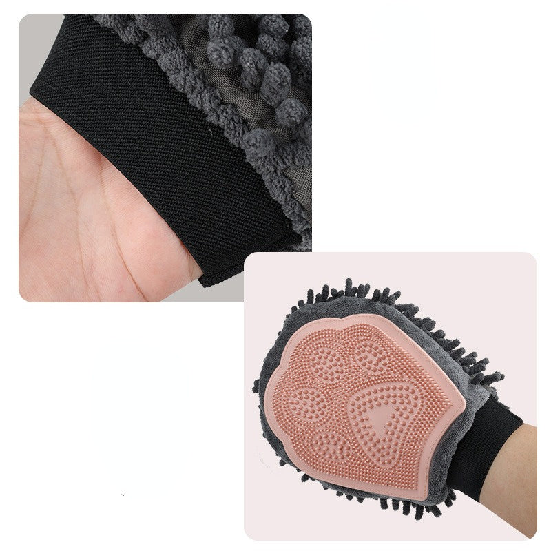 Pet Bathing Brush 2-in-1 Grooming Glove Elegant Dog Grooming Tool For Brushing, Massaging, And Drying Pet Grooming Kit For Dog Cat 2-Sided Bathing Brush Cleaning Massage Glove - Dogs Peace™