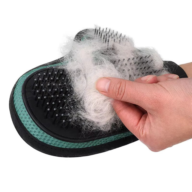 Cat Hair Removal Glove Pet Supplies Bath Massage Jerking Gloves Cat Dog Massage Bathing Cleaning Grooming Supplies Silicone Hair Sticking Removal Brush - Dogs Peace™